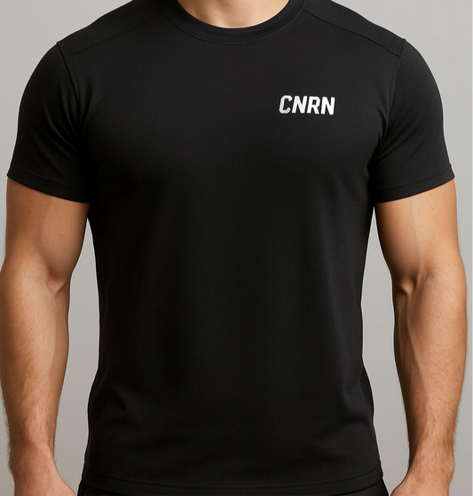 Crew Neck Mens T-Shirt (Black)