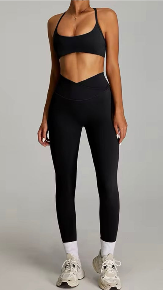 PULSE MIDNIGHT BLACK WOMENS LEGGING SET