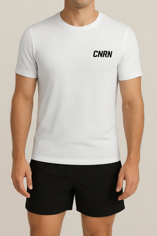 FLASH WHITE - CNRN MENS GYM TOP