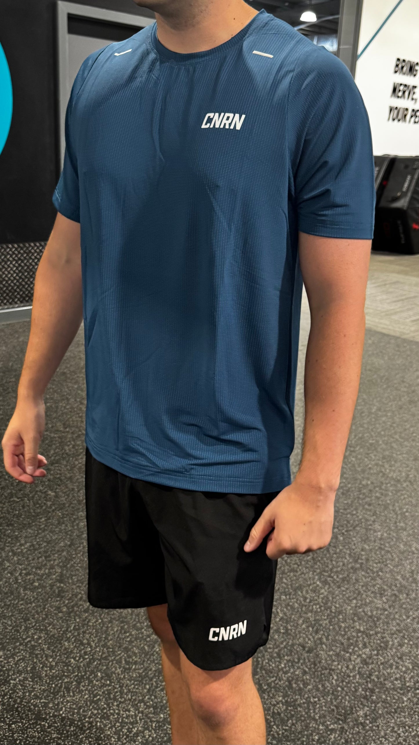 Breathable O Neck T-Shirt (Blue)