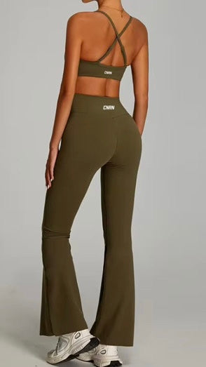 FLOW OLIVE DRAB WOMENS FLARE SET