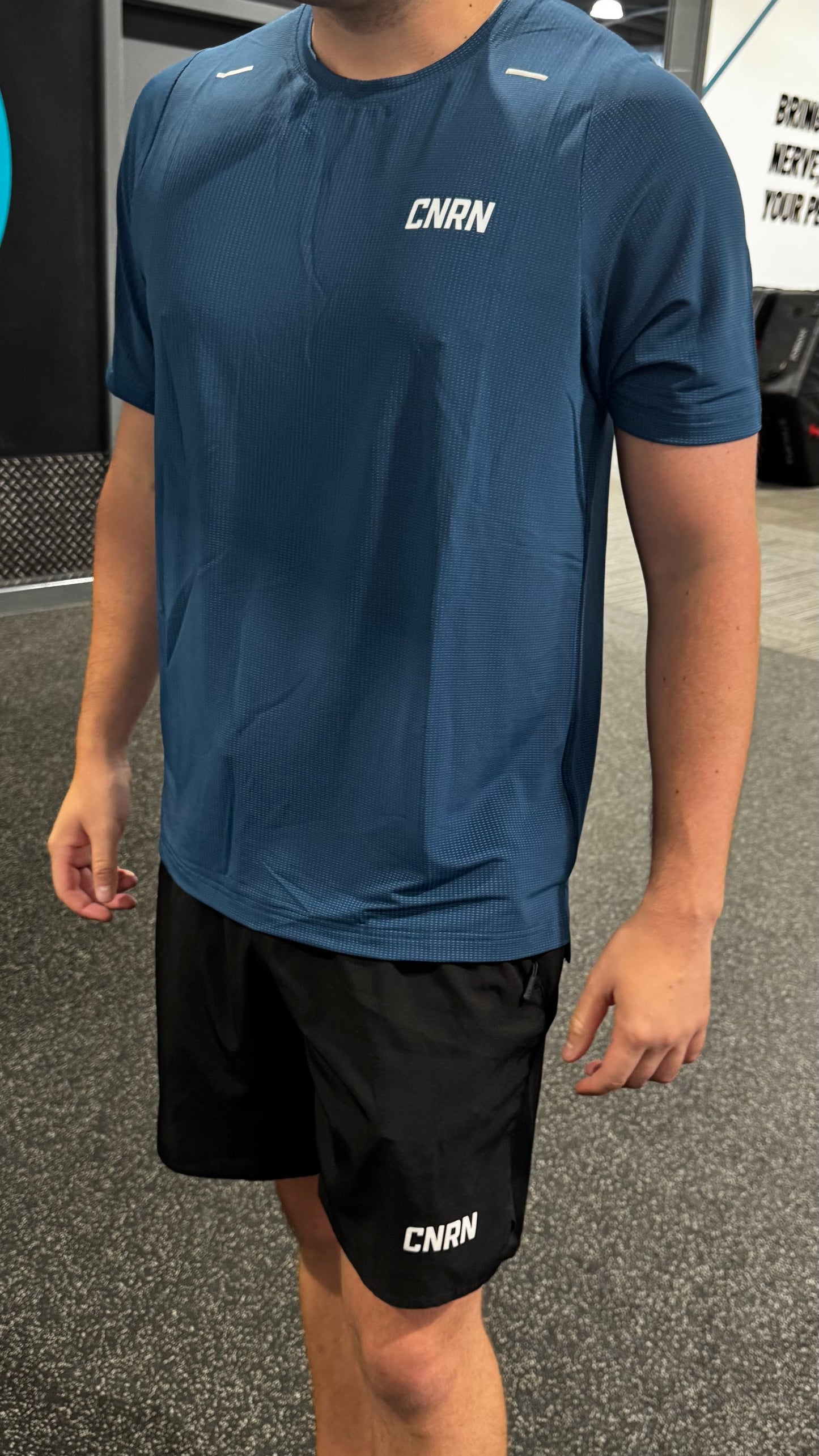 Breathable O Neck T-Shirt (Blue)