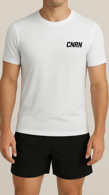 FLASH WHITE - CNRN MENS GYM TOP