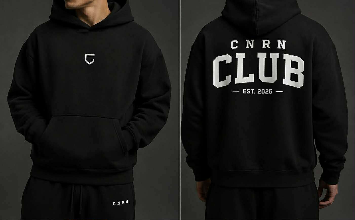 CNRN CLUB HOODIE - Black