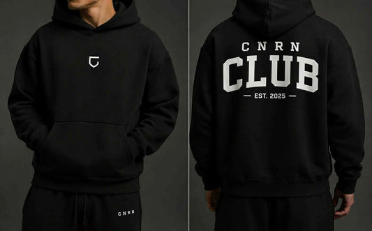 CNRN CLUB HOODIE - Black