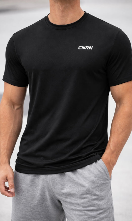 FLASH BLACK - CNRN MENS GYM TOP